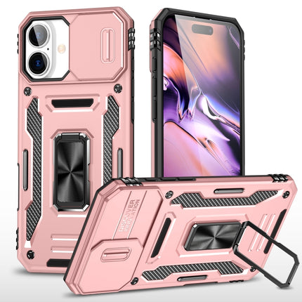 Armor PC + TPU Camera Shield Phone Case, For iPhone 16 Pro, For iPhone 16 Plus, For iPhone 16