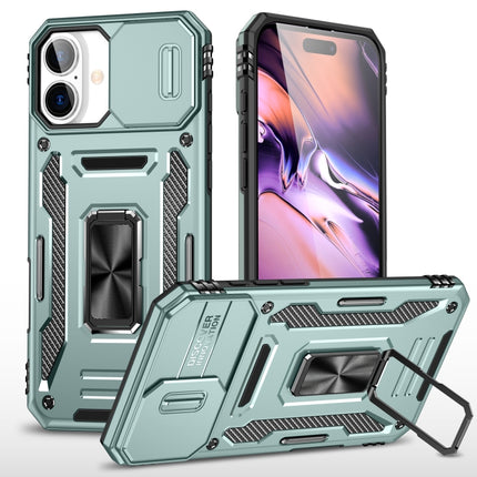 Armor PC + TPU Camera Shield Phone Case, For iPhone 16 Pro, For iPhone 16 Plus, For iPhone 16