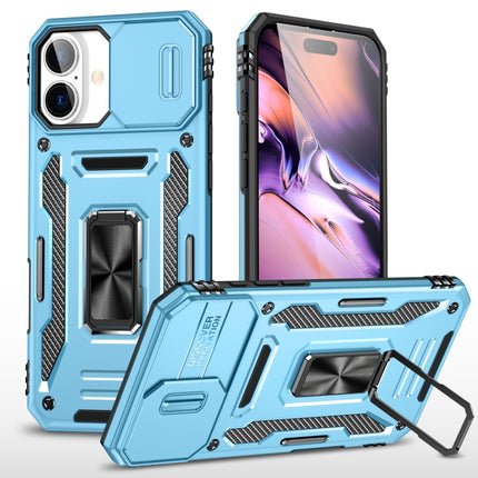 Armor PC + TPU Camera Shield Phone Case, For iPhone 16 Pro, For iPhone 16 Plus, For iPhone 16