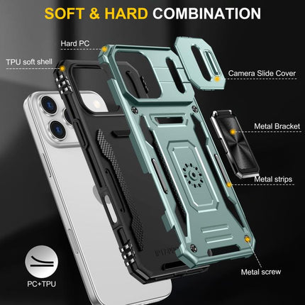 Armor PC + TPU Camera Shield Phone Case, For iPhone 18 Pro / 17 Pro, For iPhone 18 Pro Max / 17 Pro Max, For iPhone 17e / 16e