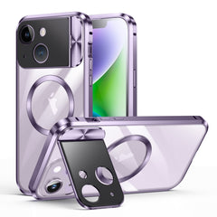 Large Window Holder MagSafe Magnetic Metal Phone Case, For iPhone 14 Plus, For iPhone 15 Pro Max, For iPhone 14, For iPhone 15 Pro