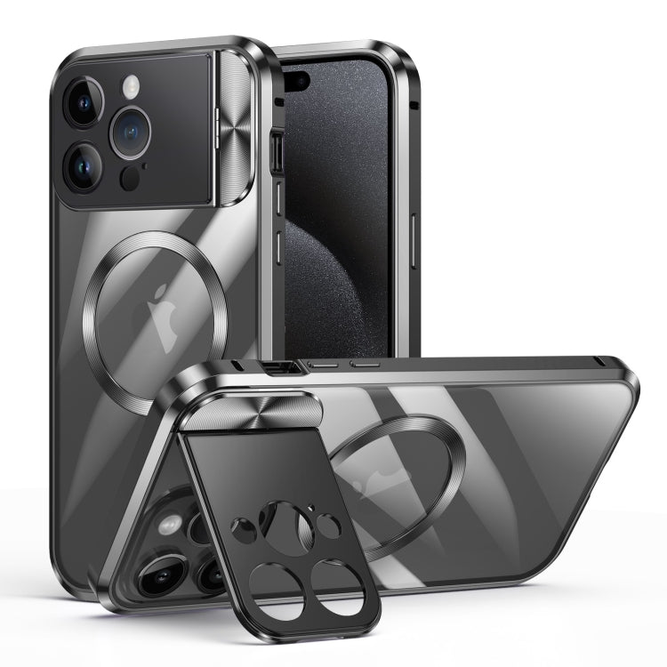 Large Window Holder MagSafe Magnetic Metal Phone Case, For iPhone 14 Plus, For iPhone 15 Pro Max, For iPhone 14, For iPhone 15 Pro