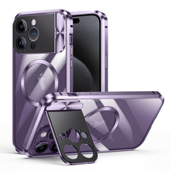 Large Window Holder MagSafe Magnetic Metal Phone Case, For iPhone 14 Plus, For iPhone 15 Pro Max, For iPhone 14, For iPhone 15 Pro