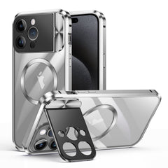 Large Window Holder MagSafe Magnetic Metal Phone Case, For iPhone 14 Plus, For iPhone 15 Pro Max, For iPhone 14, For iPhone 15 Pro