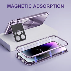 Large Window Holder MagSafe Magnetic Metal Phone Case, For iPhone 14 Plus, For iPhone 15 Pro Max, For iPhone 14, For iPhone 15 Pro