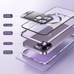 Large Window Holder MagSafe Magnetic Metal Phone Case, For iPhone 14 Plus, For iPhone 15 Pro Max, For iPhone 14, For iPhone 15 Pro