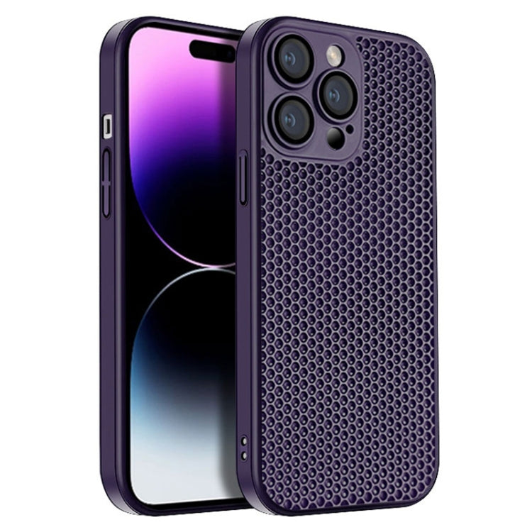 Honeycomb Radiating PC Phone Case, For iPhone 14 Plus, For iPhone 14, For iPhone 14 Pro