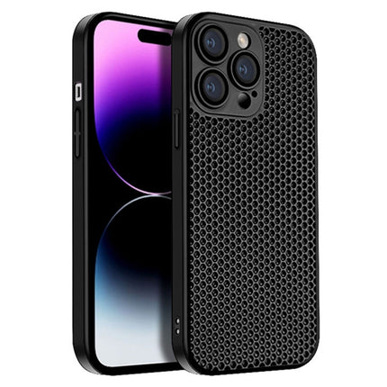 Honeycomb Radiating PC Phone Case, For iPhone 14 Plus, For iPhone 14, For iPhone 14 Pro