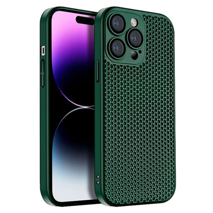 Honeycomb Radiating PC Phone Case, For iPhone 14 Plus, For iPhone 14, For iPhone 14 Pro
