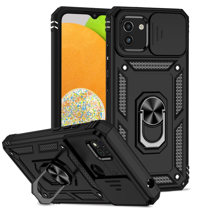 Sliding Camshield Holder Phone Case, For Samsung Galaxy A03, For Samsung Galaxy A03 166mm, For Samsung Galaxy A02s / A03s 164mm