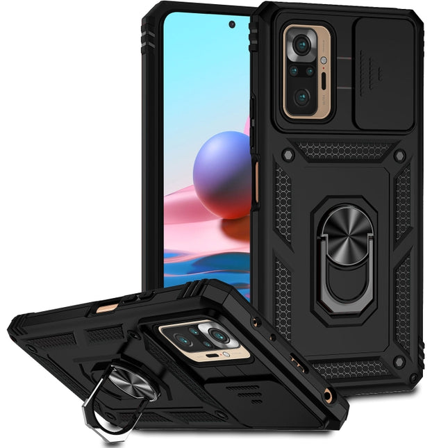 Sliding Camshield Holder Phone Case, For Xiaomi Redmi Note 10 Pro, For Xiaomi Redmi Note 10, For Xiaomi Poco X3