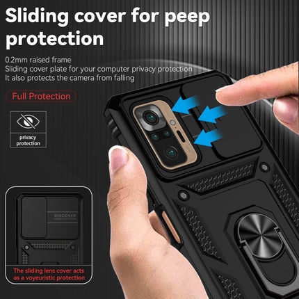 Sliding Camshield Holder Phone Case, For Xiaomi Redmi Note 10 Pro, For Xiaomi Redmi Note 10, For Xiaomi Poco X3