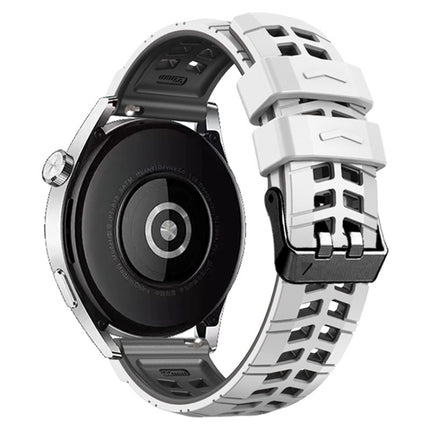 22mm Double-row Hole Two-color Silicone Watch Band, For Huawei Watch4 / 4 Pro / Watch3 / 3 Pro