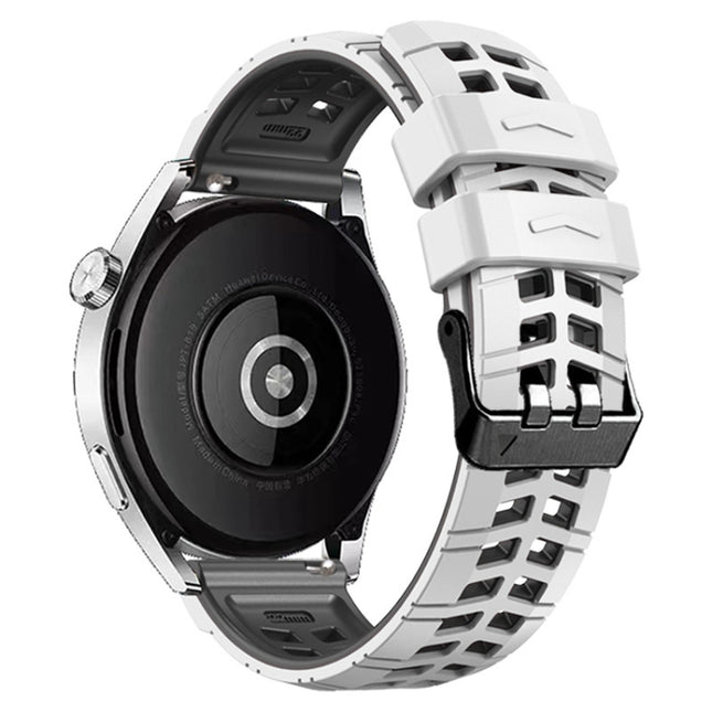 22mm Double-row Hole Two-color Silicone Watch Band, For Huawei Watch4 / 4 Pro / Watch3 / 3 Pro