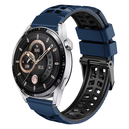 22mm Double-row Hole Two-color Silicone Watch Band, For Huawei Watch4 / 4 Pro / Watch3 / 3 Pro