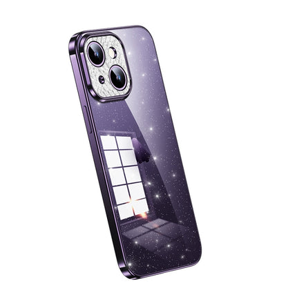 SULADA Electroplated Transparent Glittery TPU Phone Case, For iPhone 14 Plus, For iPhone 15 Pro Max, For iPhone 15 Pro, For iPhone 14, For iPhone 15 Plus, For iPhone 14 Pro