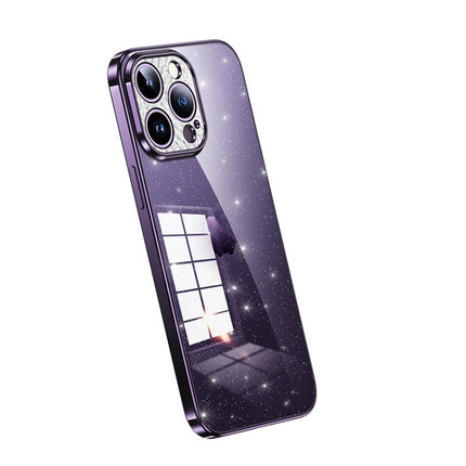 SULADA Electroplated Transparent Glittery TPU Phone Case, For iPhone 14 Plus, For iPhone 15 Pro Max, For iPhone 15 Pro, For iPhone 14, For iPhone 15 Plus, For iPhone 14 Pro