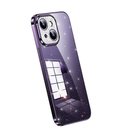 SULADA Electroplated Transparent Glittery TPU Phone Case, For iPhone 14 Pro Max, For iPhone 15, For iPhone 13 Pro Max, For iPhone 13 Pro, For iPhone 13, For iPhone 12