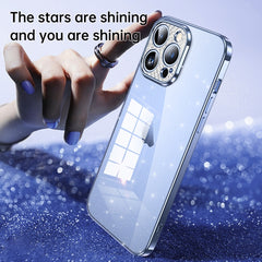 SULADA Electroplated Transparent Glittery TPU Phone Case, For iPhone 14 Pro Max, For iPhone 15, For iPhone 13 Pro Max, For iPhone 13 Pro, For iPhone 13, For iPhone 12