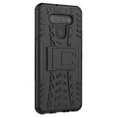 Tire Texture Shockproof TPU+PC Protective Case，with Holder, For LG K51, For LG Stylo 6, For Motorola Moto G8, For Motorola Moto G8 Power