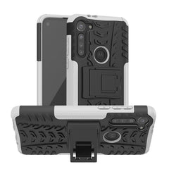 Tire Texture Shockproof TPU+PC Protective Case，with Holder, For LG K51, For LG Stylo 6, For Motorola Moto G8, For Motorola Moto G8 Power