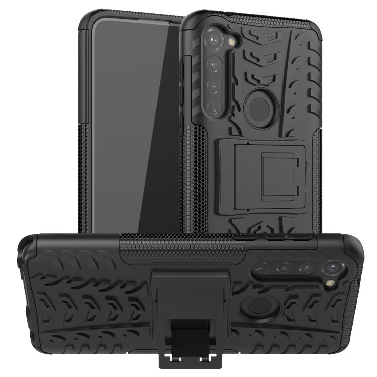 Tire Texture Shockproof TPU+PC Protective Case，with Holder, For Motorola Moto G Stylus, For OPPO Realme 6 Pro, For Samsung Galaxy A71 5G, For Samsung Galaxy A51 5G