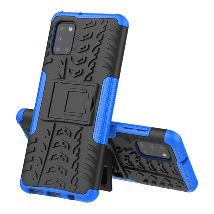 Tire Texture Shockproof TPU+PC Protective Case，with Holder, For Samsung Galaxy A31, For Samsung Galaxy M11, For Xiaomi Mi 10 Lite 5G