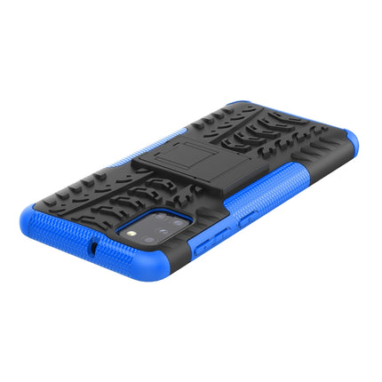 Tire Texture Shockproof TPU+PC Protective Case，with Holder, For Samsung Galaxy A31, For Samsung Galaxy M11, For Xiaomi Mi 10 Lite 5G