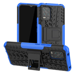 Tire Texture Shockproof TPU+PC Protective Case，with Holder, For Samsung Galaxy A31, For Samsung Galaxy M11, For OPPO Realme 6, For Xiaomi Mi 10 Lite 5G