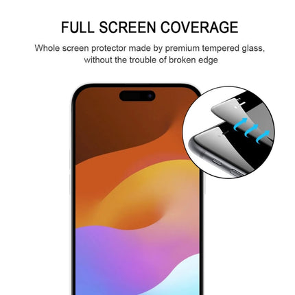Full Glue Screen Tempered Glass Film, For iPhone 15 Pro Max, For iPhone 15 Pro, For iPhone 15 Plus, For iPhone 15