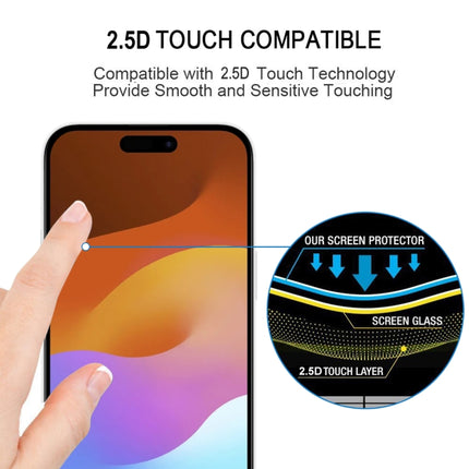 Full Glue Screen Tempered Glass Film, For iPhone 15 Pro Max, For iPhone 15 Pro, For iPhone 15 Plus, For iPhone 15