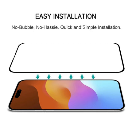 Full Glue Screen Tempered Glass Film, For iPhone 15 Pro Max, For iPhone 15 Pro, For iPhone 15 Plus, For iPhone 15