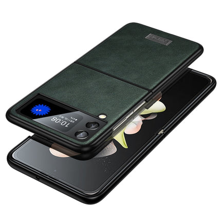 SULADA Shockproof TPU + Handmade Leather Phone Case, For Samsung Galaxy Z Flip6 / Flip7 FE, For Samsung Galaxy Z Flip5, For Samsung Galaxy Z Flip4