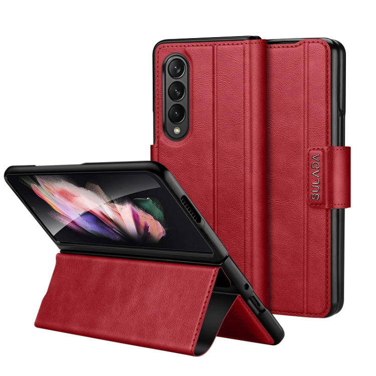 SULADA All-inclusive Magnetic Snap Flip Leather Phone Case, For Samsung Ga6axy Z Fold6, For Samsung Galaxy Z Fold5, For Samsung Galaxy Z Fold4 / W23, For Samsung Galaxy Z Fold3 / W22