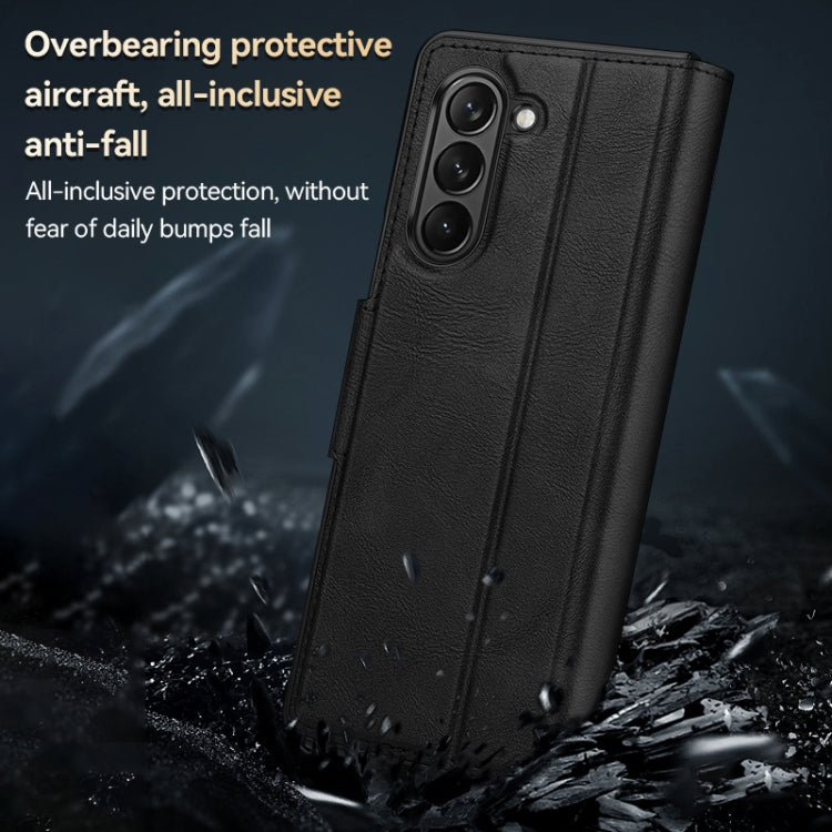 SULADA All-inclusive Magnetic Snap Flip Leather Phone Case, For Samsung Ga6axy Z Fold6, For Samsung Galaxy Z Fold5, For Samsung Galaxy Z Fold4 / W23, For Samsung Galaxy Z Fold3 / W22