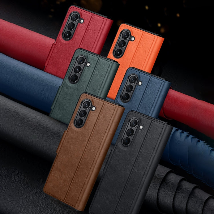 SULADA All-inclusive Magnetic Snap Flip Leather Phone Case, For Samsung Ga6axy Z Fold6, For Samsung Galaxy Z Fold5, For Samsung Galaxy Z Fold4 / W23, For Samsung Galaxy Z Fold3 / W22