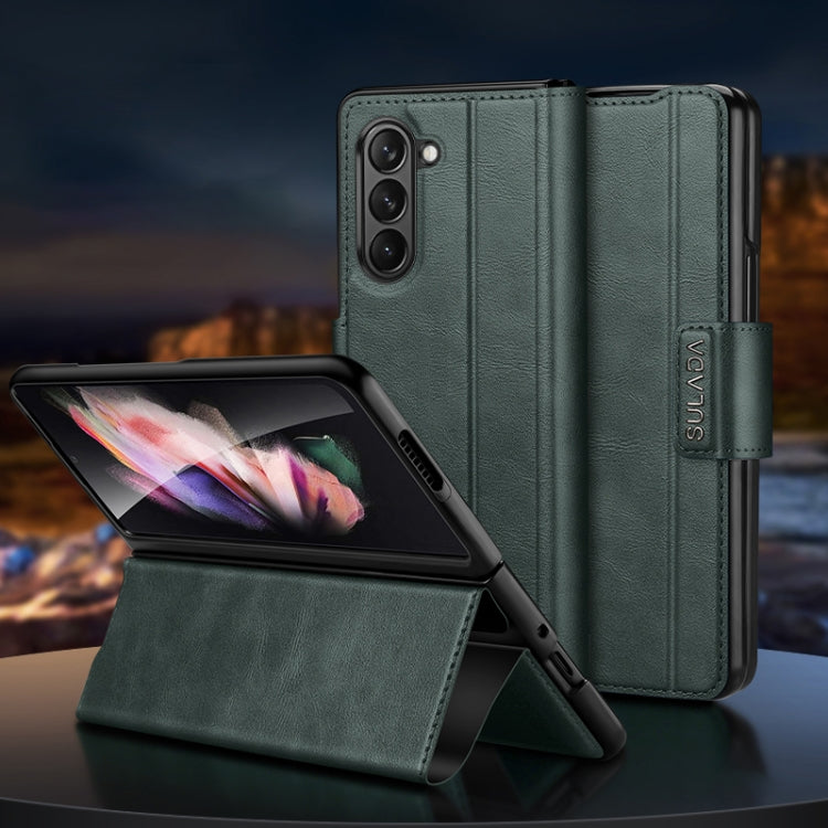 SULADA All-inclusive Magnetic Snap Flip Leather Phone Case, For Samsung Ga6axy Z Fold6, For Samsung Galaxy Z Fold5, For Samsung Galaxy Z Fold4 / W23, For Samsung Galaxy Z Fold3 / W22