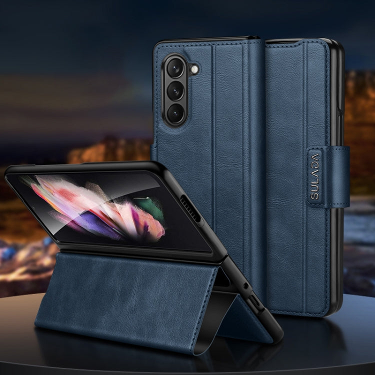 SULADA All-inclusive Magnetic Snap Flip Leather Phone Case, For Samsung Ga6axy Z Fold6, For Samsung Galaxy Z Fold5, For Samsung Galaxy Z Fold4 / W23, For Samsung Galaxy Z Fold3 / W22