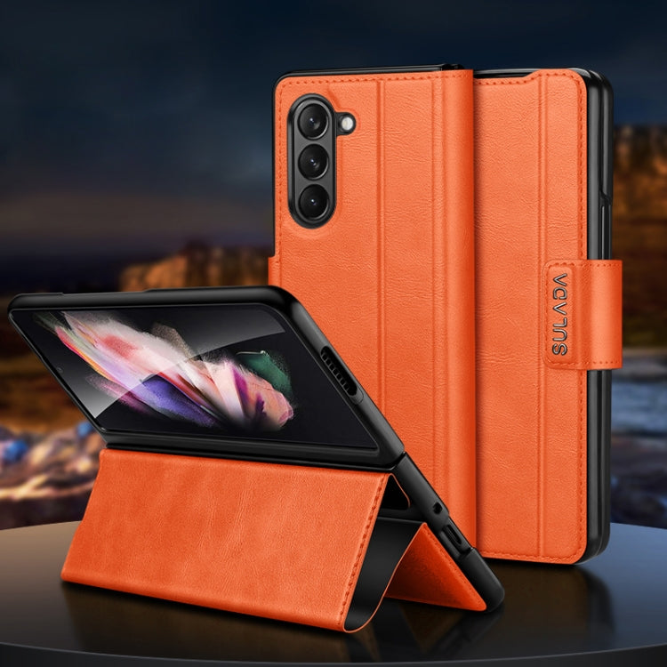 SULADA All-inclusive Magnetic Snap Flip Leather Phone Case, For Samsung Ga6axy Z Fold6, For Samsung Galaxy Z Fold5, For Samsung Galaxy Z Fold4 / W23, For Samsung Galaxy Z Fold3 / W22