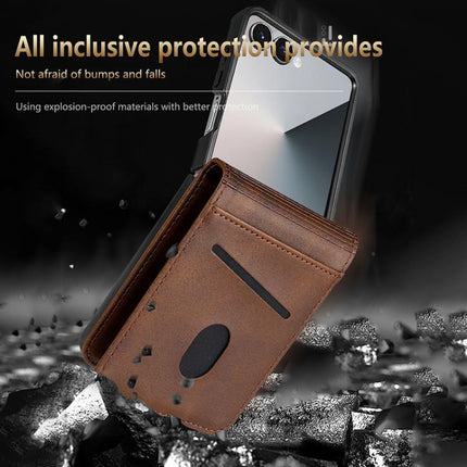 AZNS Magnetic Calf Texture Flip Leather Phone Case, For Samsung Galaxy Z Flip7 5G, For Samsung Galaxy Z Fold6 5G, For Samsung Galaxy Z Fold5 5G, For Samsung Galaxy Z Flip5 5G