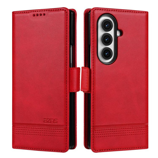 AZNS Magnetic Calf Texture Flip Leather Phone Case, For Samsung Galaxy Z Fold7 5G, For Samsung Galaxy Z Flip7 5G, For Samsung Galaxy Z Fold6 5G, For Samsung Galaxy Z Fold5 5G