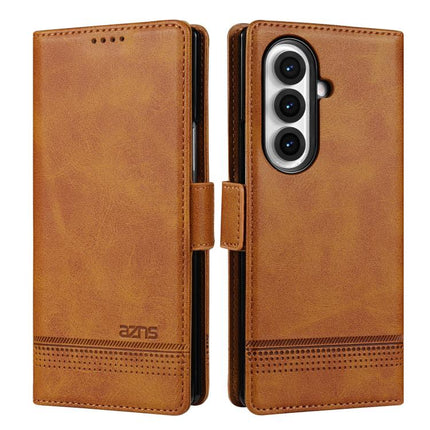 AZNS Magnetic Calf Texture Flip Leather Phone Case, For Samsung Galaxy Z Flip7 FE / Flip6, For Samsung Galaxy Z Fold7 5G, For Samsung Galaxy Z Flip7 5G, For Samsung Galaxy Z Fold6 5G