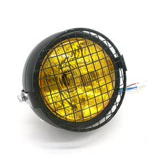 Motorcycle Reticular Retro Lamp LED Headlight Modification Accessories for Halley CG125 / GN125, DM-DD-023, DM-DD-023 (Yellow)