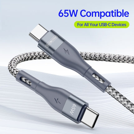 DUZZONA A2 PD 65W USB-C / Type-C to Type-C Fast Charging Data Cable, 2m Type-C to Type-C, 3m Type-C to Type-C