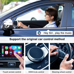 USB + USB-C / Type-C Wired to Wireless Carplay Adapter for iPhone