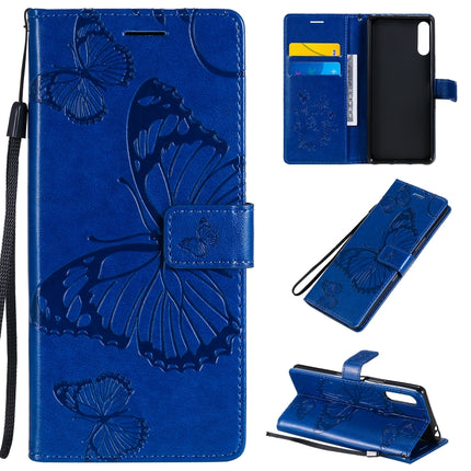 3D Butterflies Embossing Pattern Horizontal Flip Leather Case with Holder & Card Slot & Wallet, For Sony Xperia L4, For Sony Xperia 10 II, For Xiaomi Redmi K30 Pro