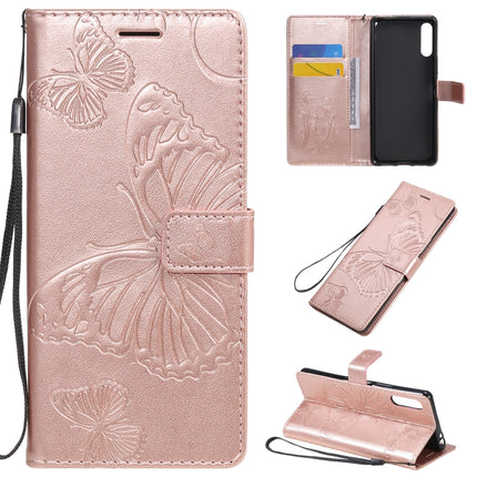 3D Butterflies Embossing Pattern Horizontal Flip Leather Case with Holder & Card Slot & Wallet