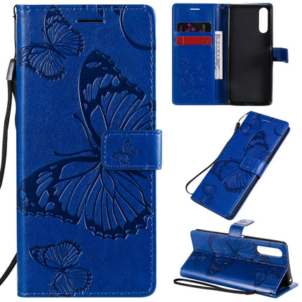 3D Butterflies Embossing Pattern Horizontal Flip Leather Case with Holder & Card Slot & Wallet, For Sony Xperia L4, For Sony Xperia 10 II, For Xiaomi Redmi K30 Pro