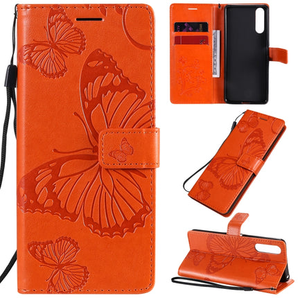 3D Butterflies Embossing Pattern Horizontal Flip Leather Case with Holder & Card Slot & Wallet, For Sony Xperia L4, For Sony Xperia 10 II, For Xiaomi Redmi K30 Pro