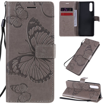 3D Butterflies Embossing Pattern Horizontal Flip Leather Case with Holder & Card Slot & Wallet, For Sony Xperia L4, For Sony Xperia 10 II, For Xiaomi Redmi K30 Pro